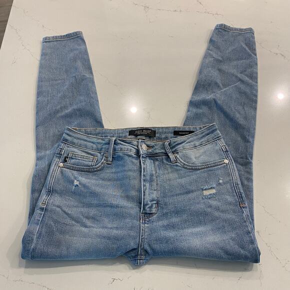 Judy Blue Distressed Skinny Jeans Size 9 /29 - Picture 3 of 10